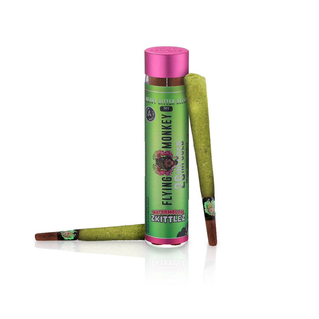 Flying Monkey Heavy Hitter 2 gram blunt in Watermelon Zkittlez strain