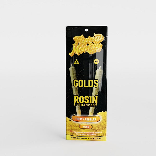 GOLDS Rosin Enhanced Diamond Infused Prerolls 1.65g | 2 Count