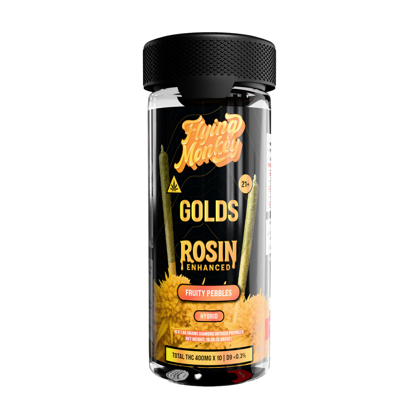 GOLDS Rosin Enhanced Diamond Infused Prerolls 1.65g | 10 Count