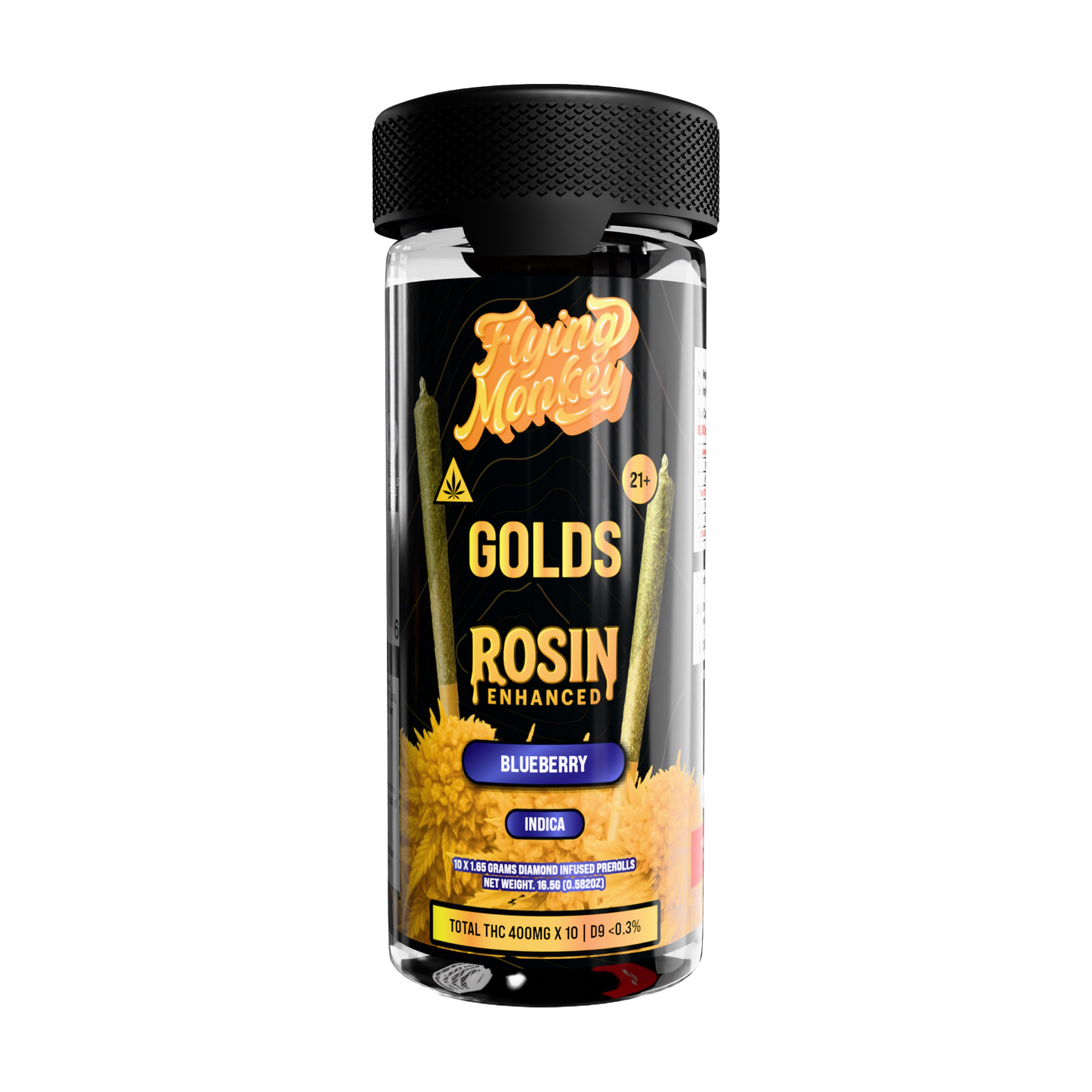GOLDS Rosin Enhanced Diamond Infused Prerolls 1.65g | 10 Count