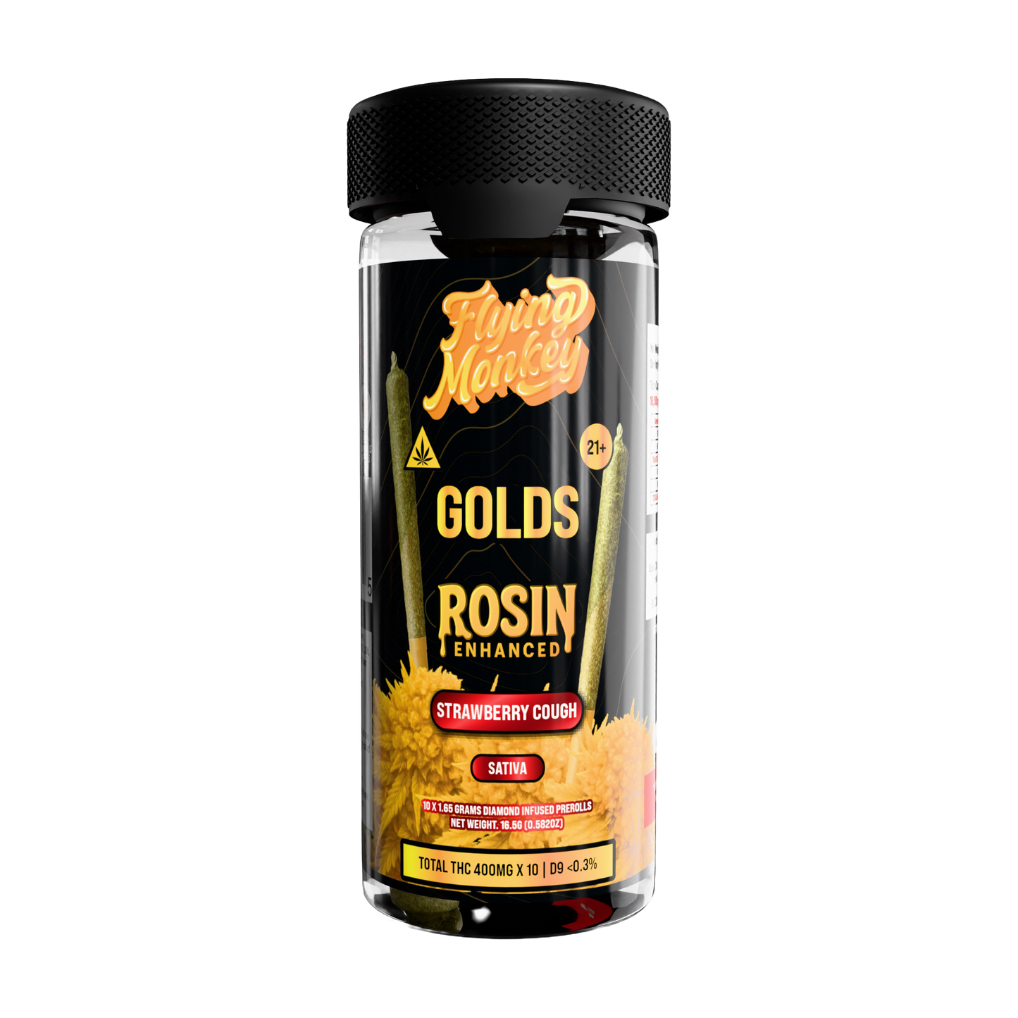 GOLDS Rosin Enhanced Diamond Infused Prerolls 1.65g | 10 Count