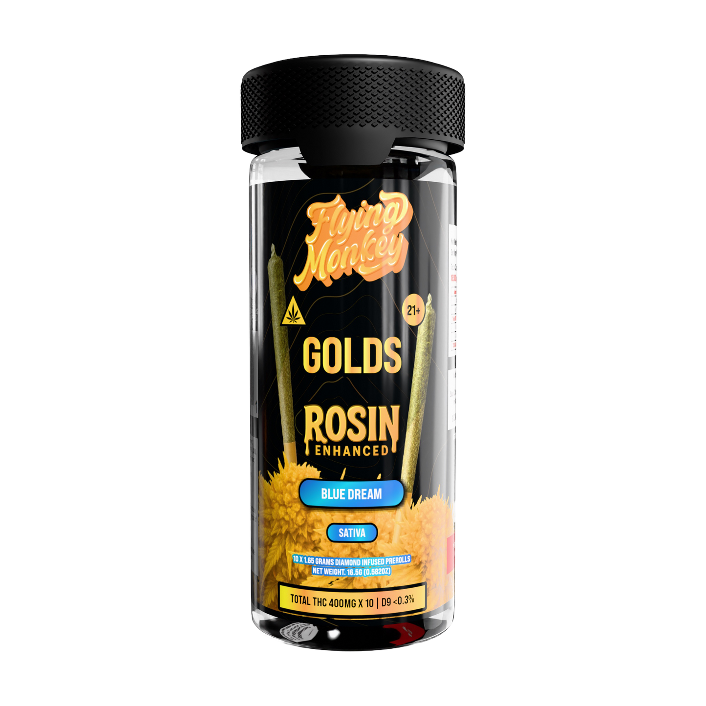 GOLDS Rosin Enhanced Diamond Infused Prerolls 1.65g | 10 Count