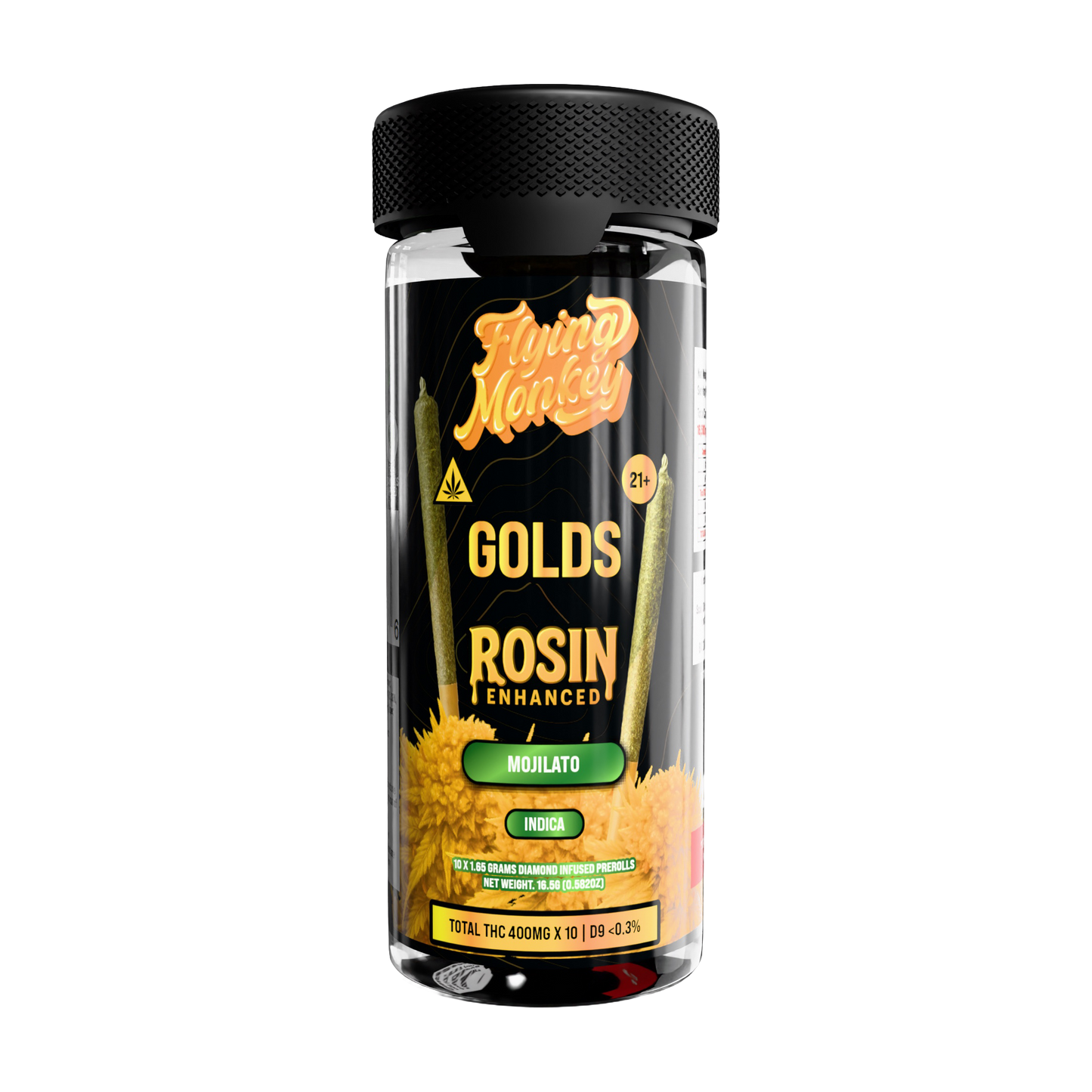 GOLDS Rosin Enhanced Diamond Infused Prerolls 1.65g | 10 Count