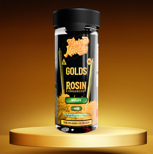 GOLDS Rosin Enhanced Diamond Infused Prerolls 1.65g | 10 Count