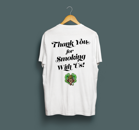 Flying Monkey thank you for smoking tee shirt back