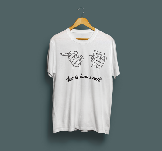 Flying Monkey this is how i roll tee shirt front