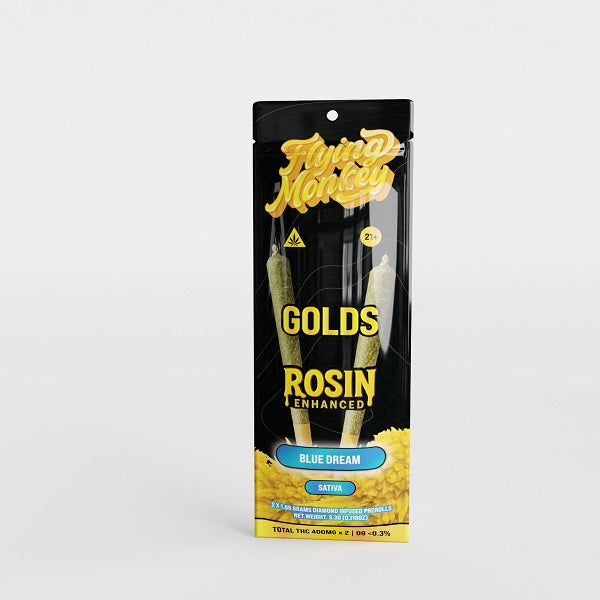 GOLDS Rosin Enhanced Diamond Infused Prerolls 1.65g | 2 Count