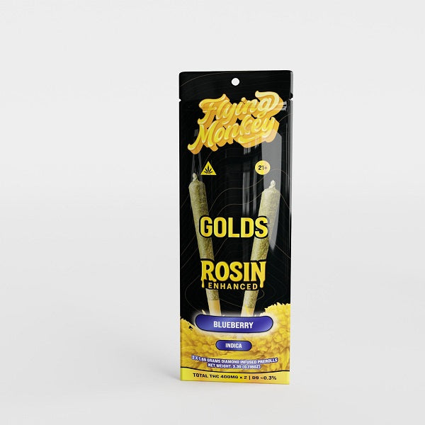 GOLDS Rosin Enhanced Diamond Infused Prerolls 1.65g | 2 Count