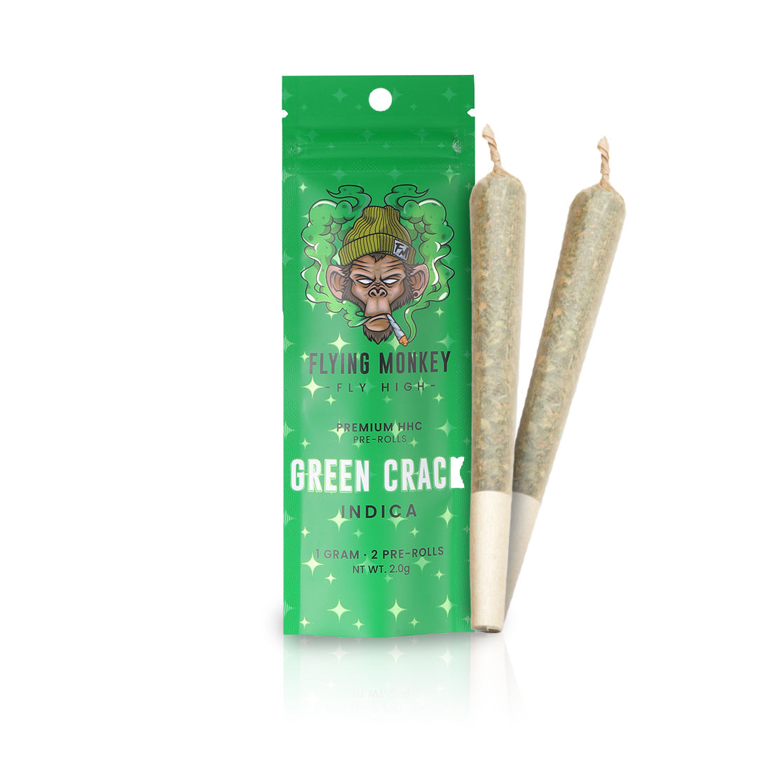Flying Monkey HHC 1 Gram Preroll in Green Crack strain