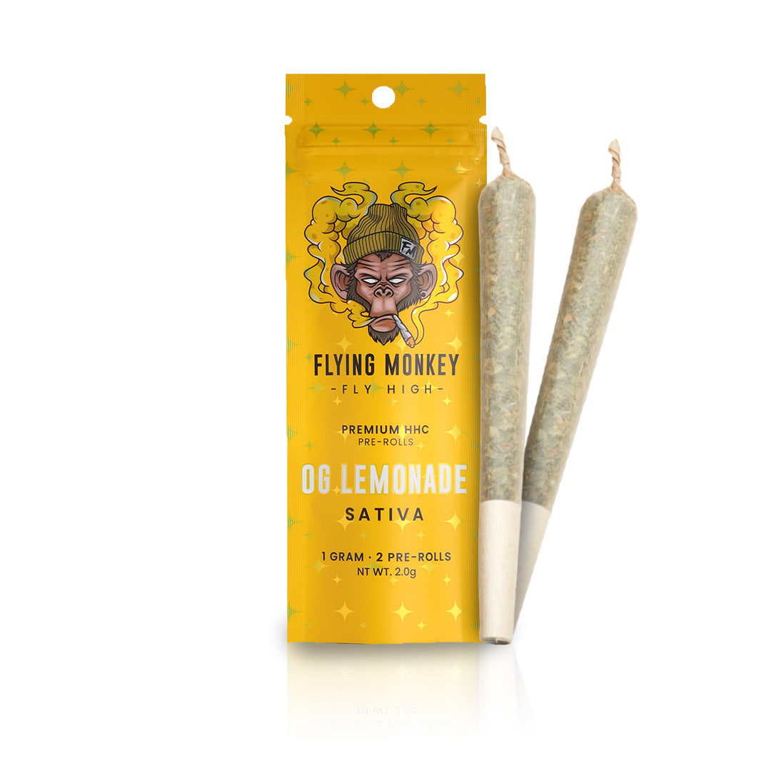 Flying Monkey HHC 1 Gram Preroll in OG Lemonade strain