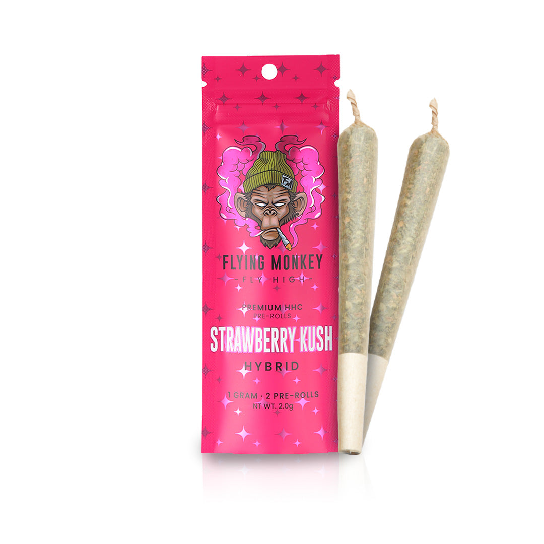 Flying Monkey HHC 1 Gram Preroll in Strawberry Kush strain