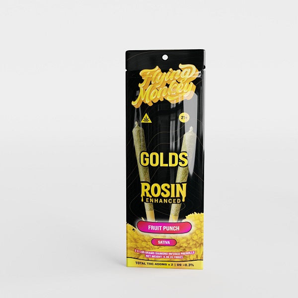 GOLDS Rosin Enhanced Diamond Infused Prerolls 1.65g | 2 Count