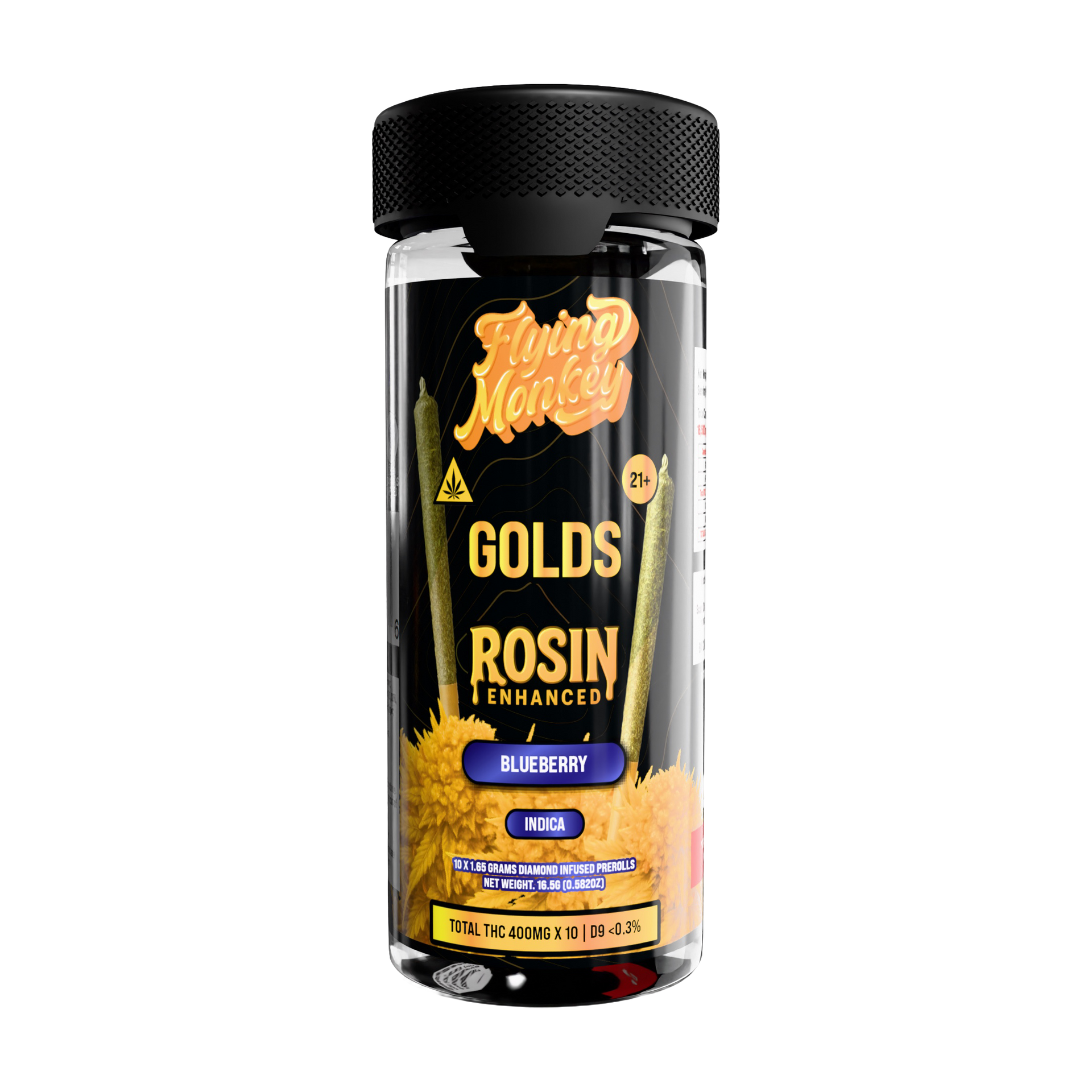 GOLDS Rosin Enhanced Diamond Infused Prerolls 1.65g | 10 Count
