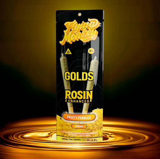 GOLDS Rosin Enhanced Diamond Infused Prerolls 1.65g | 2 Count