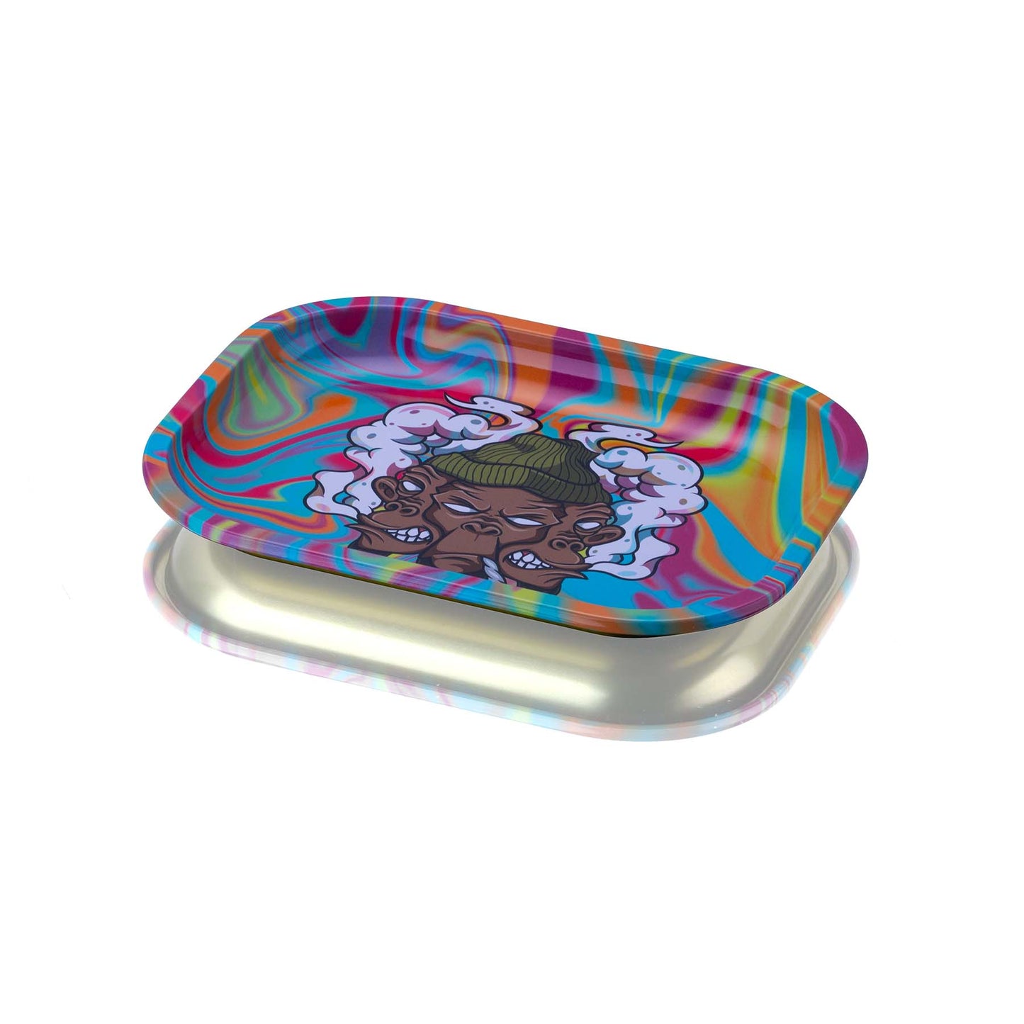 Flying Monkey seeing triple red blue rolling tray small